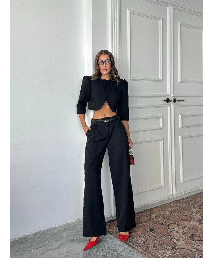 216227 SİYAH TAKIM ATLAS KUMAS