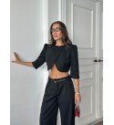 216227 SİYAH TAKIM ATLAS KUMAS