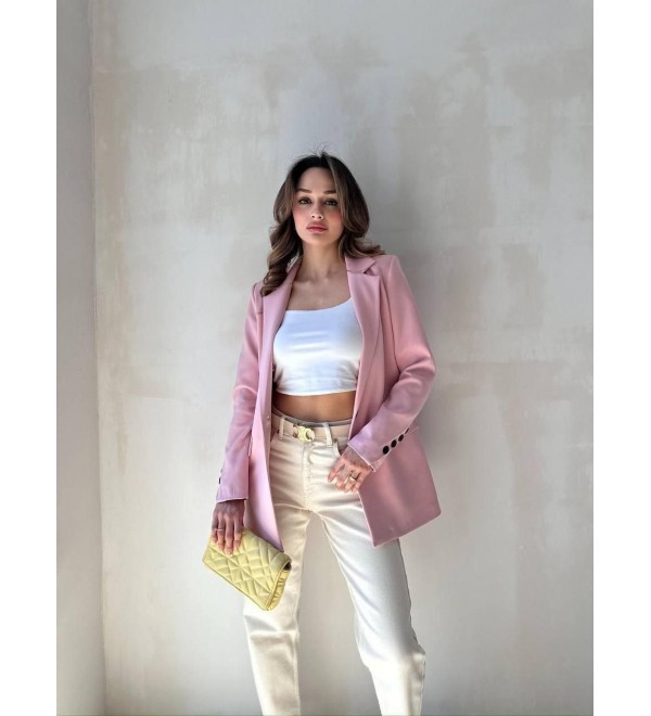 216243 PEMBE CEKET ATLAS KUMAS