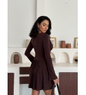 216270 KAHVE ELBİSE SANDY KUMAŞ