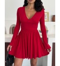 216273 KIRMIZI ELBİSE SANDY KUMAŞ