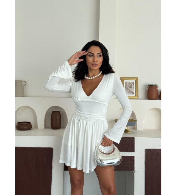 216274 EKRU ELBİSE SANDY KUMAŞ