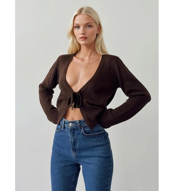 216306 COFFEE CARDIGAN KNITWEAR