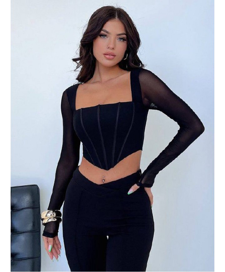 216350 SİYAH BLUZ DALGIÇ