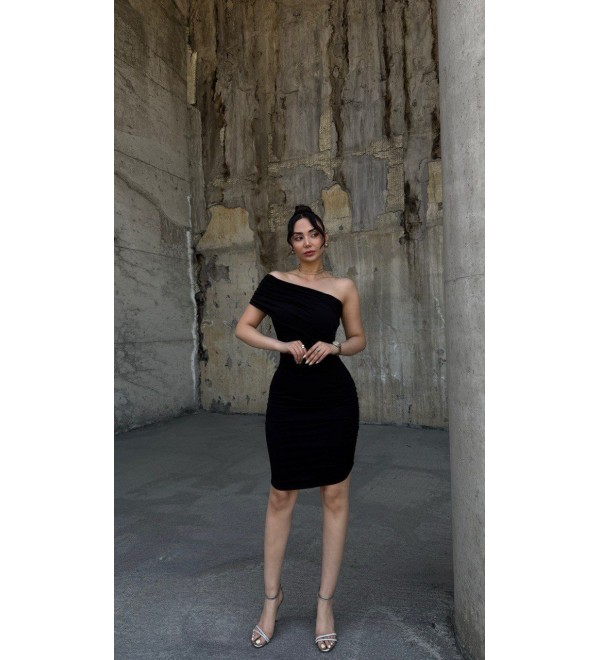 216352 RENKLİ ELBİSE SANDY KUMAŞ