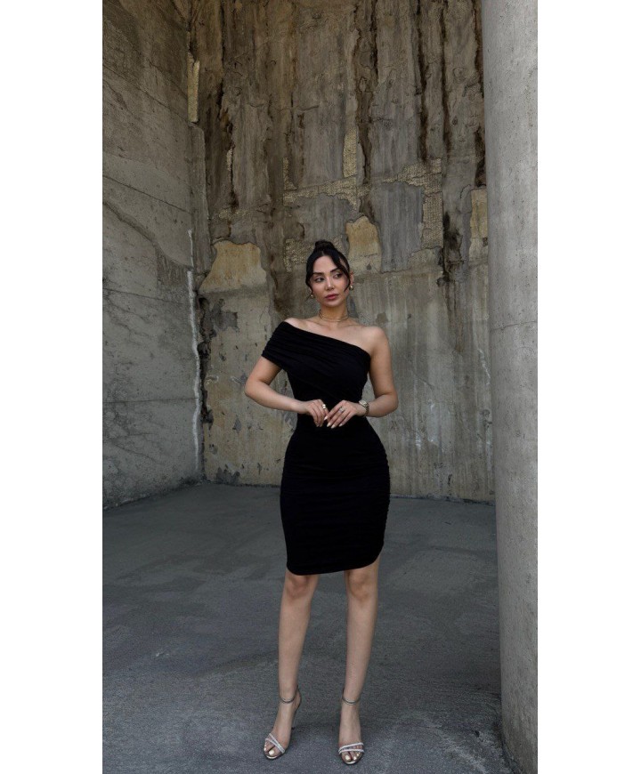 216352 RENKLİ ELBİSE SANDY KUMAŞ