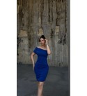 216354 RENKLİ ELBİSE SANDY KUMAŞ