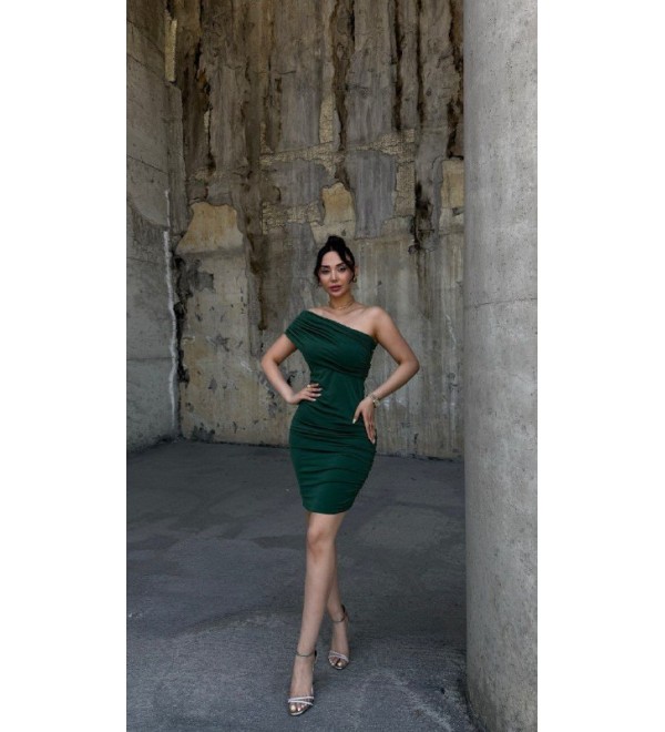 216356 RENKLİ ELBİSE SANDY KUMAŞ