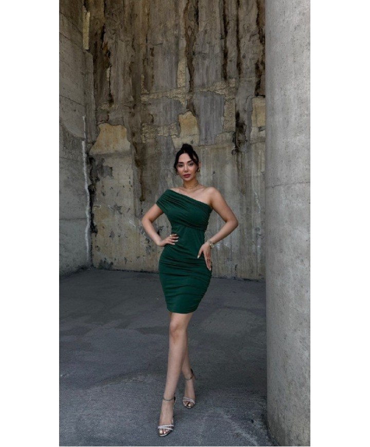 216356 RENKLİ ELBİSE SANDY KUMAŞ