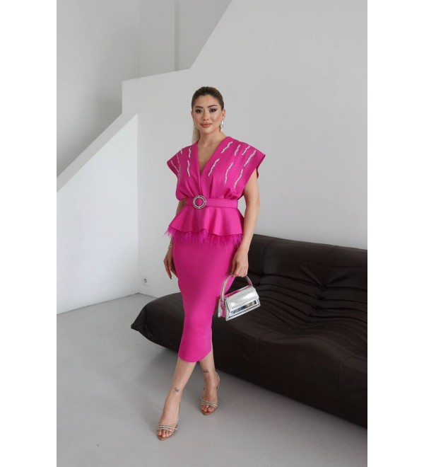 216371 PEMBE ABİYE TAKIM