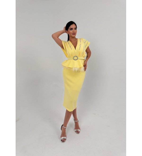 216375 SARI ABİYE TAKIM