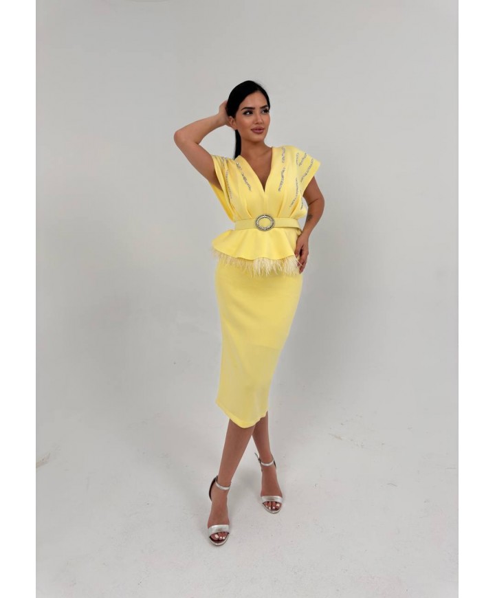 216375 SARI ABİYE TAKIM