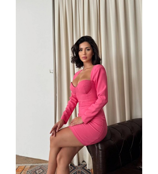 216396 PEMBE ELBİSE