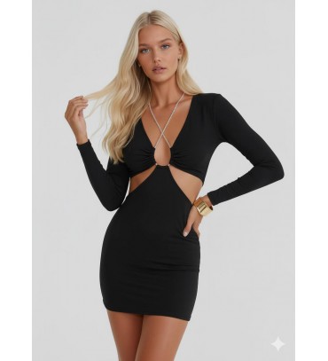 216476 SİYAH ELBİSE ...