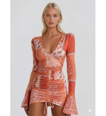 216480 RENKLİ ELBİSE...