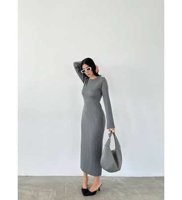 216498 GRİ ELBİSE X...