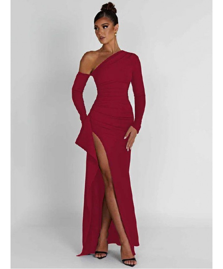 216516 BORDO ELBİSE SANDY KUMAŞ