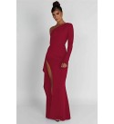 216516 BORDO ELBİSE SANDY KUMAŞ