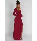 216516 BORDO ELBİSE SANDY KUMAŞ