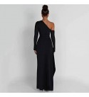 216517 SİYAH ELBİSE SANDY KUMAŞ