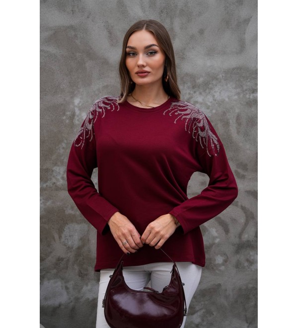 216556 Burgundy BLOUSE