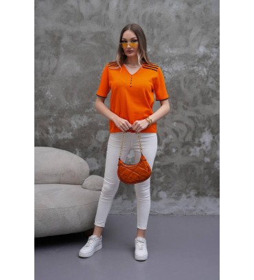 216574 TURUNCU BLUZ...