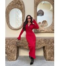 216587 KIRMIZI ELBİSE TRİKO