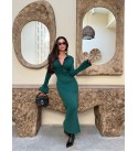 216588 YEŞİL ELBİSE TRİKO