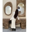 216589 EKRU ELBİSE TRİKO