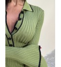 216591 HAKİ ELBİSE TRİKO