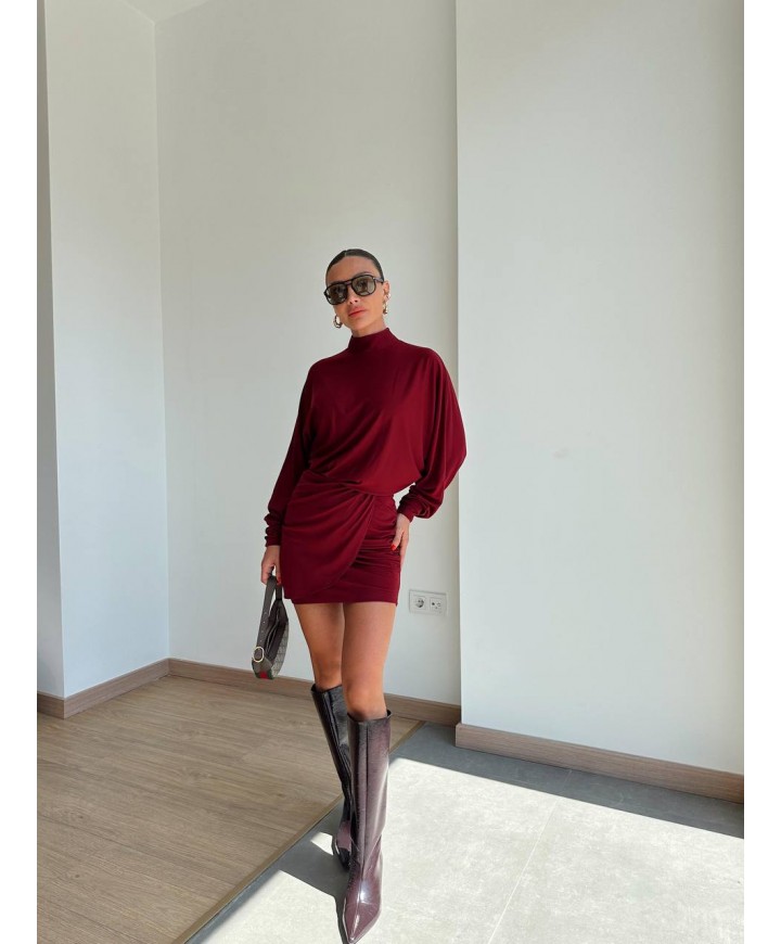 216610 BORDO ELBİSE TRİKO