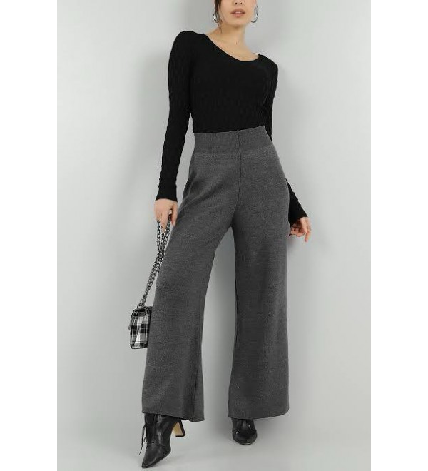 216670 GRAY TROUSERS KNITWEAR