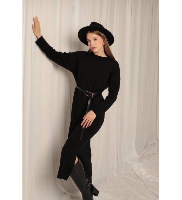 216679 SİYAH ELBİSE TRİKO