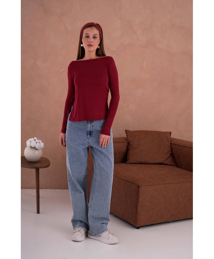 216700 BORDO BLUZ % 100 COTTON
