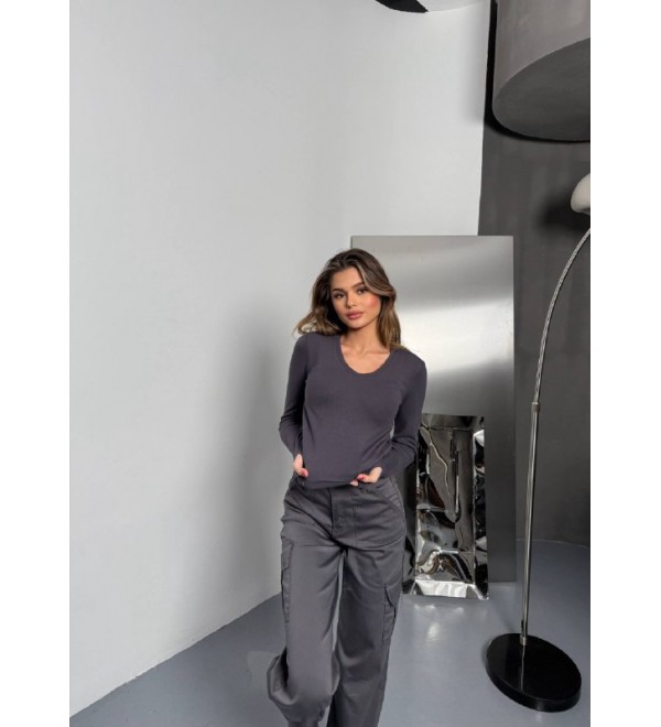 216758 GRAY BLOUSE
