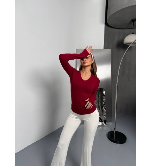 216761 Burgundy BLOUSE