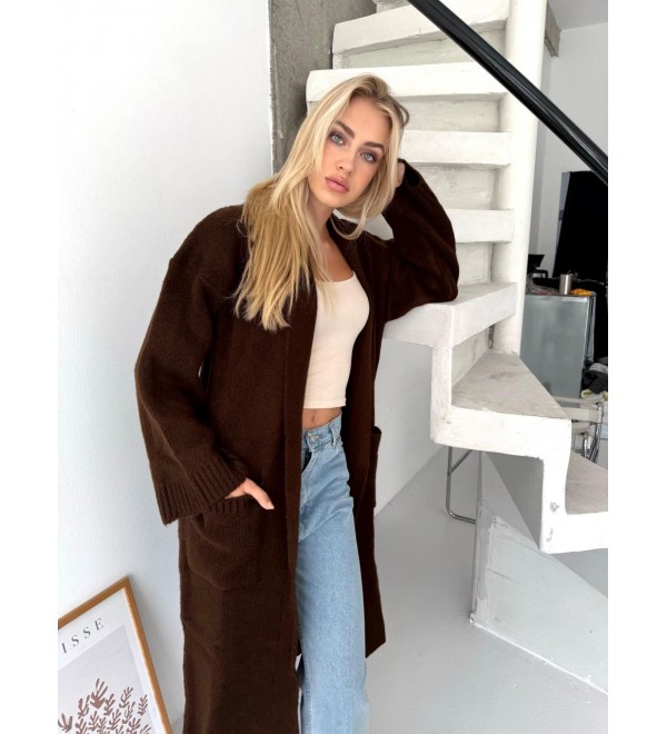 216773 COFFEE CARDIGAN KNITWEAR