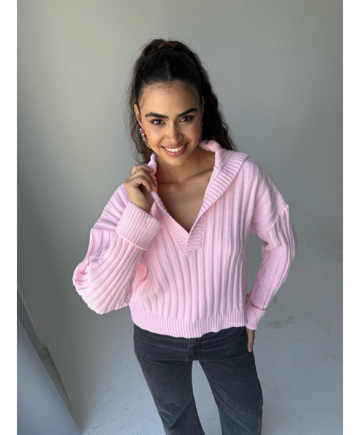 216783 PEMBE KAZAK TRİKO