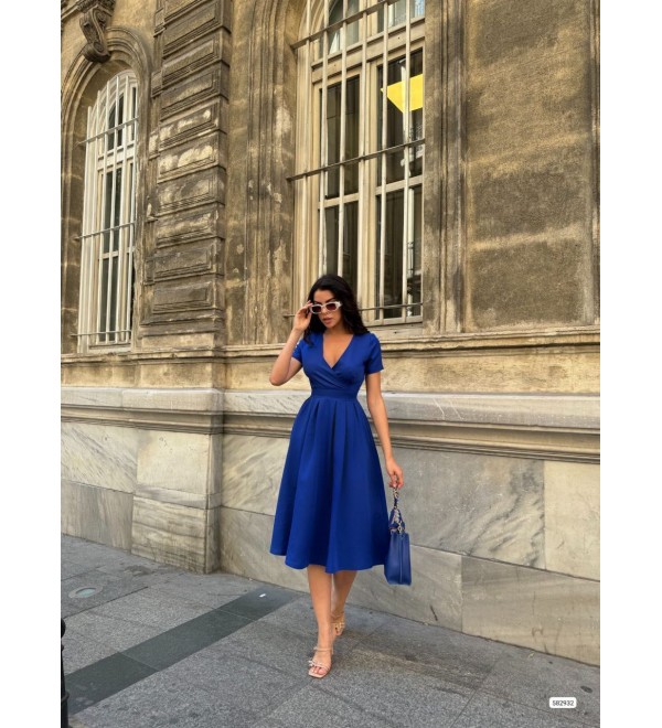 216829 SAKS ELBİSE ATLAS KUMAS
