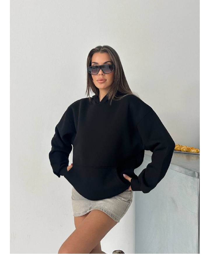216966 SİYAH SWEAT ŞARDONLU KUMAŞ