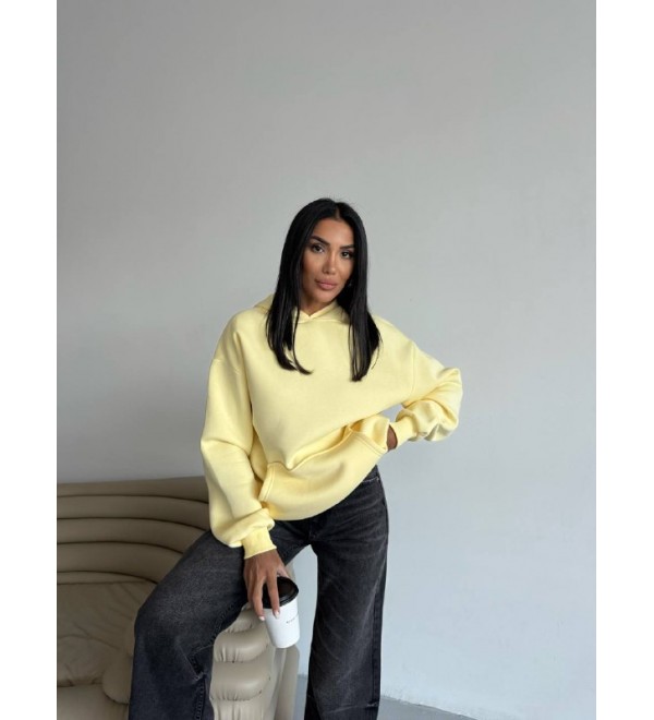 216971 SARI SWEAT ŞARDONLU KUMAŞ