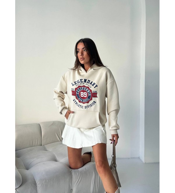 216975 EKRU SWEAT ŞARDONLU KUMAŞ