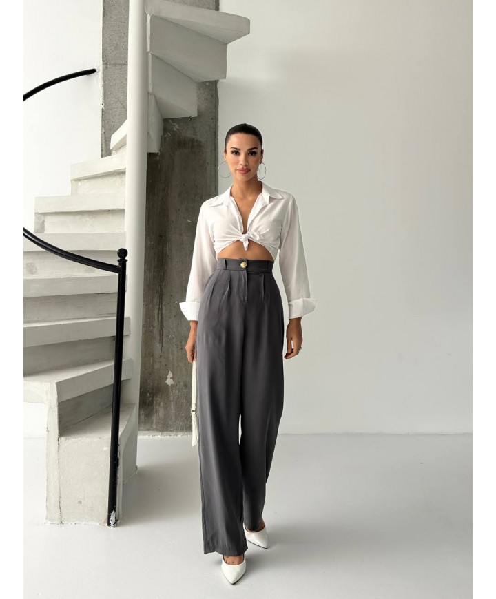 217012 GRİ PANTOLON MODAL KUMAŞ