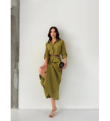 217017 YEŞİL ELBİSE ...