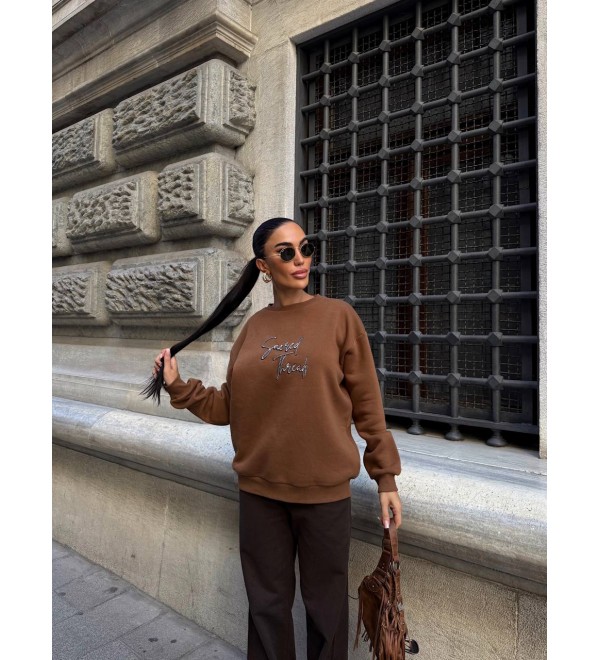 217035 KAHVE SWEAT 3 İPLİK