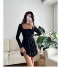 217040 SİYAH ELBİSE SAND KUMAŞ