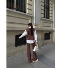 217045 KAHVE TAKIM 3 İPLİK KUMAŞ