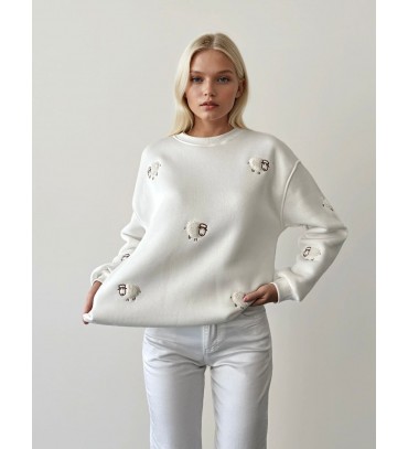 217107 BEYAZ KAZAK...