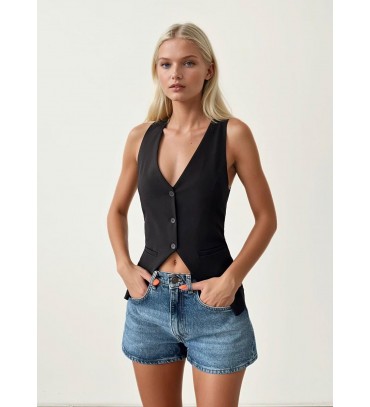 217116 SİYAH YELEK T...