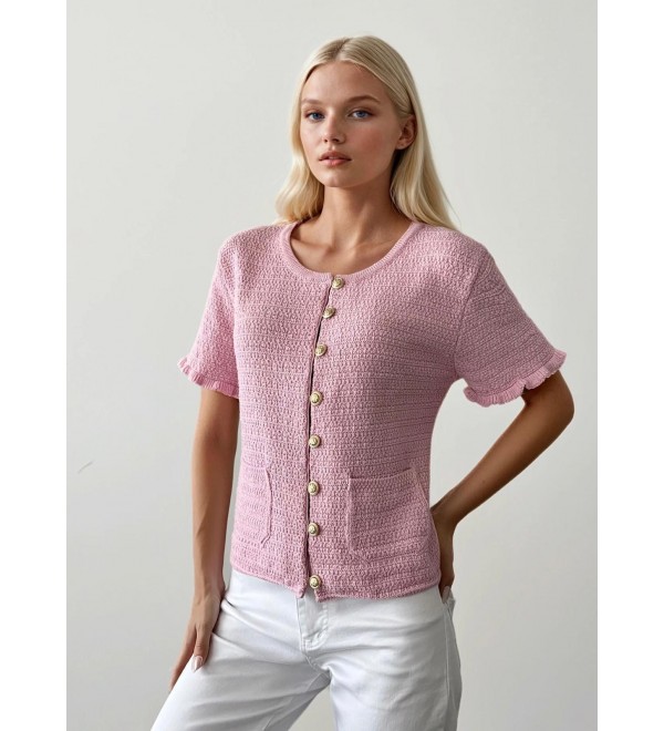 217132 PINK CARDIGAN KNITWEAR